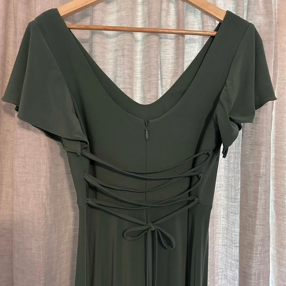 Azazie Eucalyptus Green Evening Gown Bridesmaid Dress - Picture 4 of 11